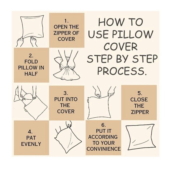 Boho Throw Pillow Covers Tufted Set of 2 Cushion Cases 18X18" Ivory Handmade New - Picture 4 of 6